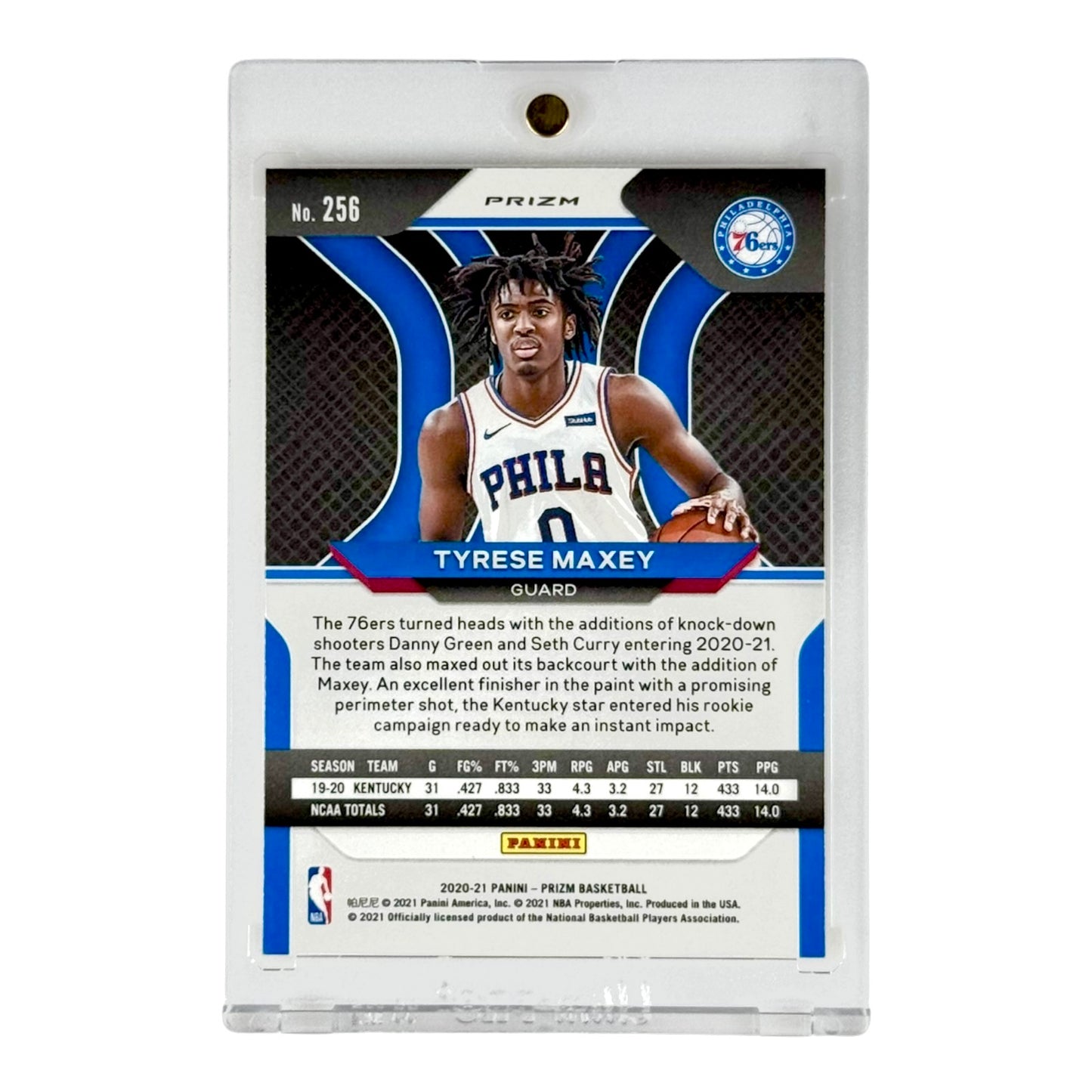 Tyrese Maxey 2020-21 Prizm Gold Wave Rookie RC #256