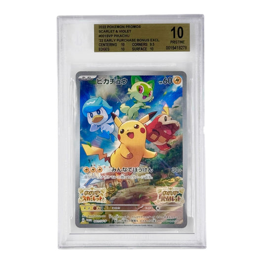 Pikachu 2022 Pokemon Japanese Scarlet & Violet Purchase Promo #001 BGS Pristine 10