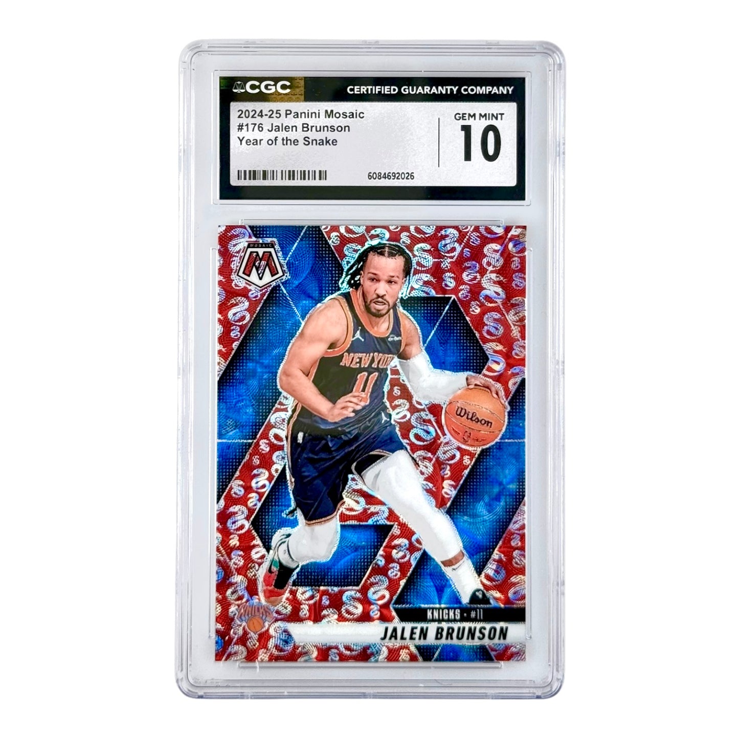 Jalen Brunson 2024-25 Mosaic Year of The Snake #176 CGC 10