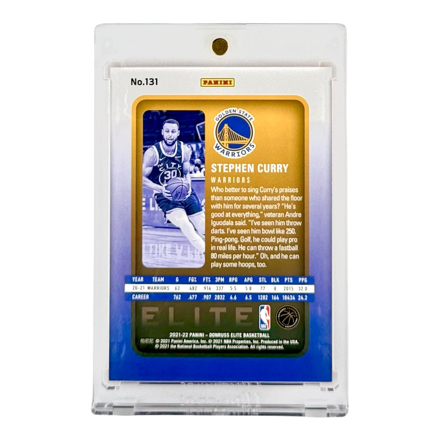 Stephen Curry 2021-22 Panini Elite #131