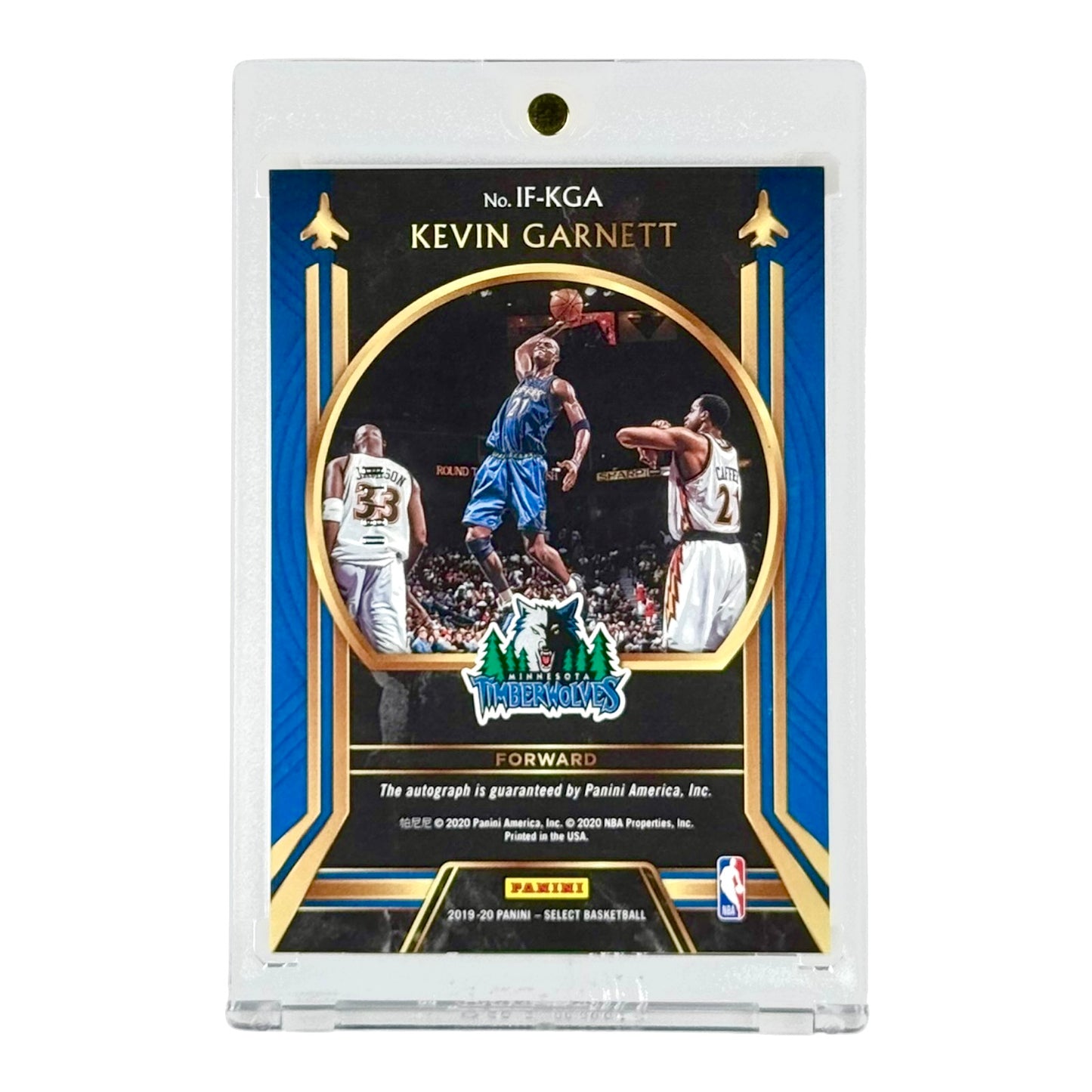 Kevin Garnett 2019-20 Select In Flight Auto Gold 08/10 #IF-KGA