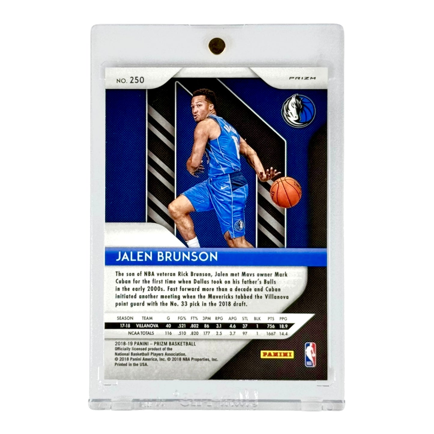 Jalen Brunson 2018-19 Prizm Fast Break Rookie RC #250