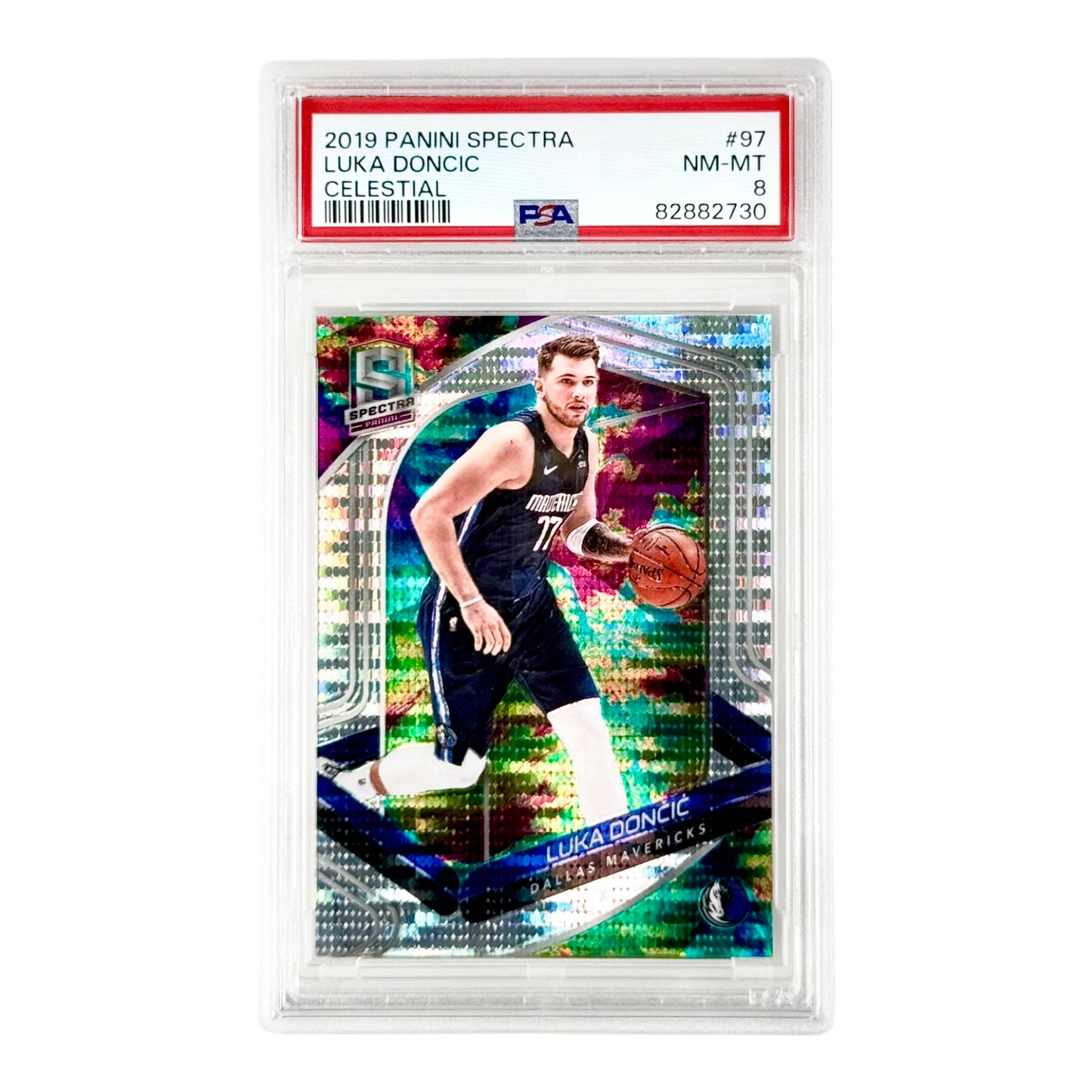 Luka Doncic 2019-20 Spectra Celestial 54/99 #97 PSA 8