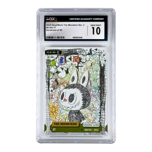 Labubu 2024 How2work The Monsters Series 2 Trading Card 41/99 #81 CGC 10