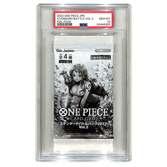 2022 One Piece Japanese Standard Battle Vol 2 Nami Cover Sealed Pack Promo PSA 10