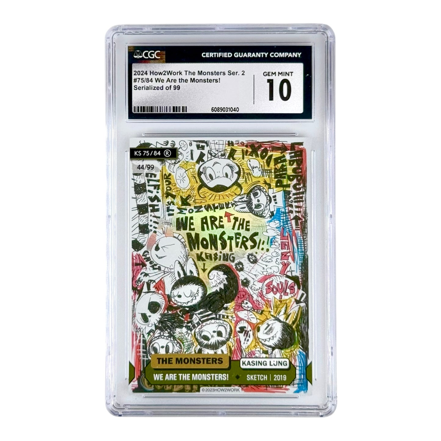 Labubu 2024 How2work The Monsters Series 2 Trading Card 44/99 #75 CGC 10