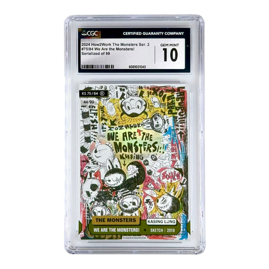 Labubu 2024 How2work The Monsters Series 2 Trading Card 44/99 #75 CGC 10