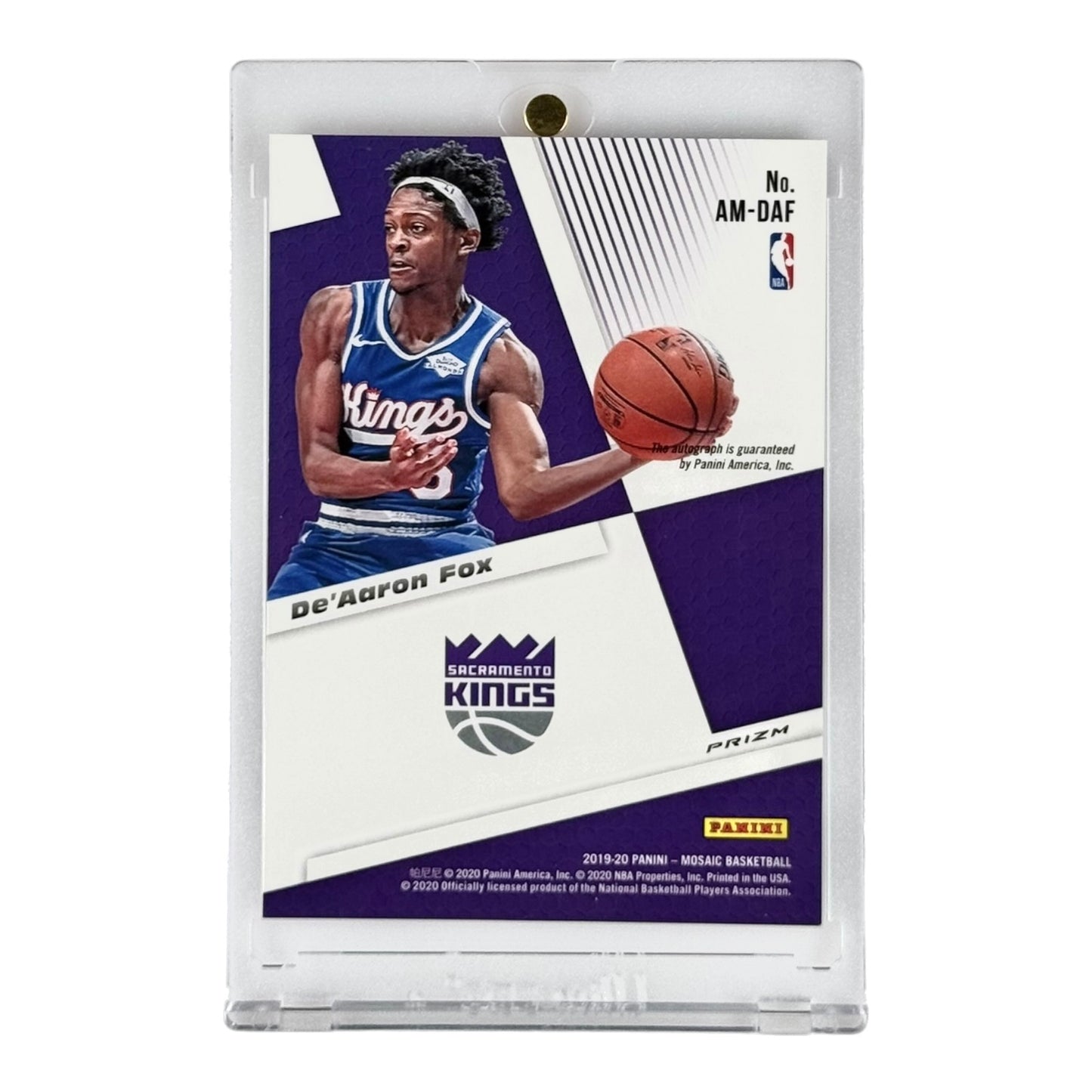De'Aaron Fox 2019-20 Mosaic Auto Red #AM-DAF