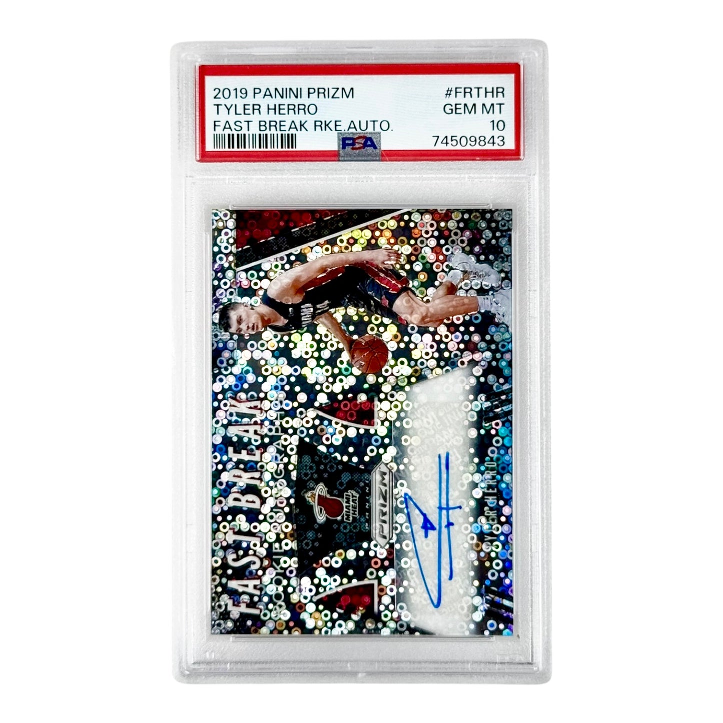 Tyler Herro 2019-20 Prizm Fast Break Auto Rookie RC #FRTHR PSA 10