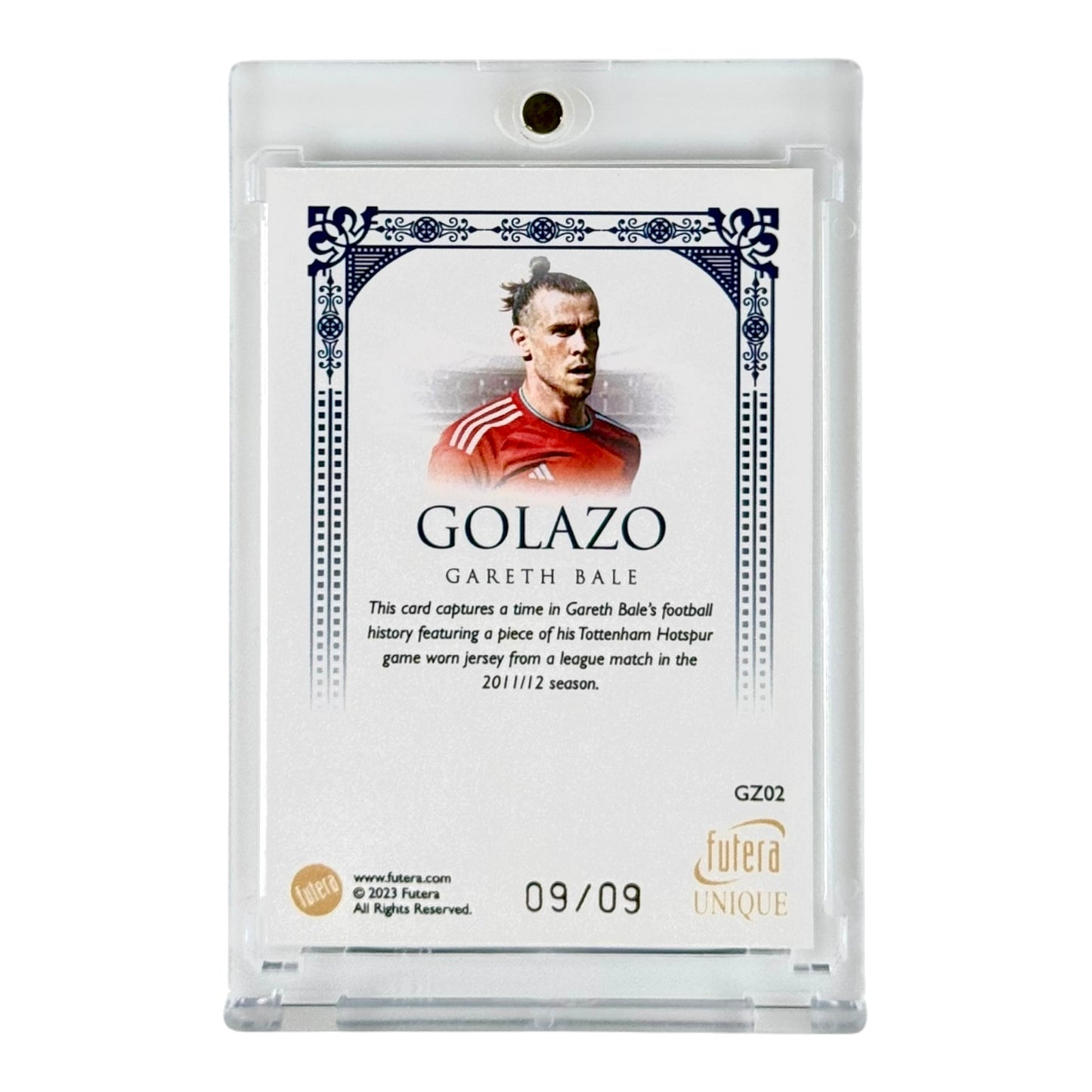 Gareth Bale 2023 Futera Jersey 09/09 #GZ02
