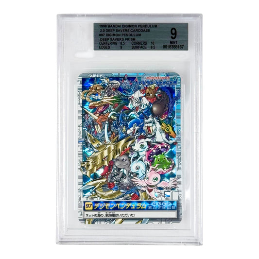 1998 Bandai Digimon Japanese Pendulum 2.0 Deep Savers Prism #97 BGS 9