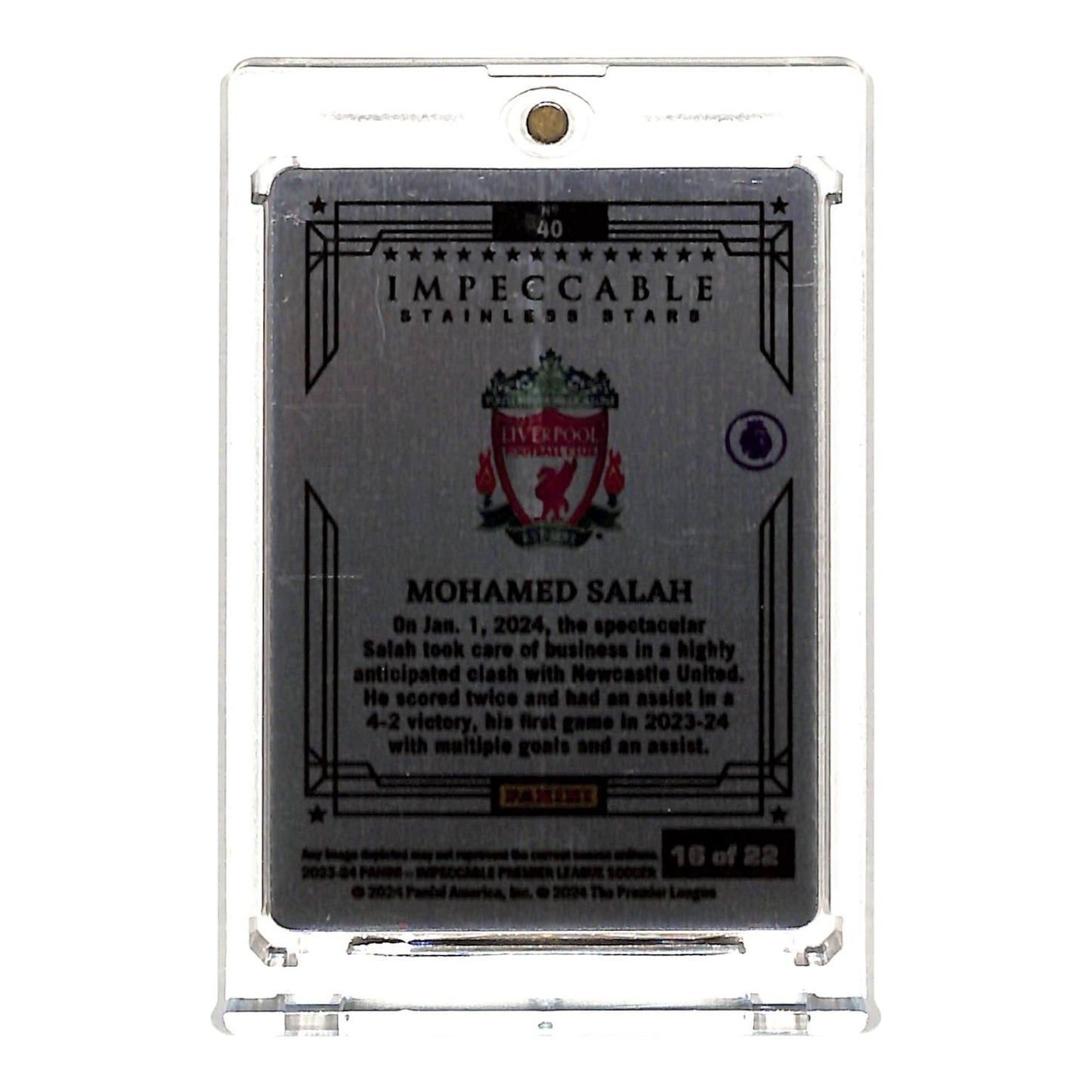 Mohamed Salah 2023-24 Impeccable Stainless Stars 16/22 #40