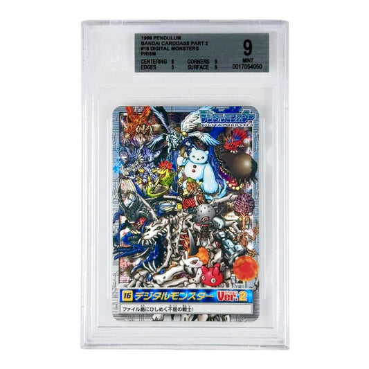 1998 Bandai Digimon Japanese Pendulum Carddass Part 2 #16 BGS 9