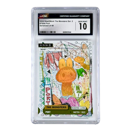 Labubu 2024 How2work The Monsters Series 2 Trading Card 36/49 #78 CGC 10