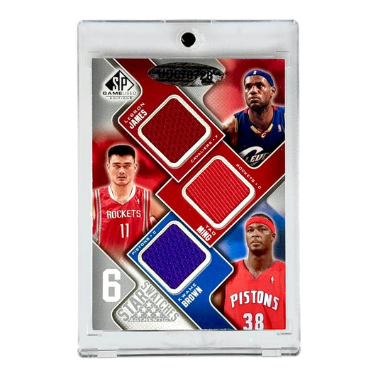 Lebron James/Yao Ming Upper Deck SP Game Used Edition 6 Star Swatches Jersey