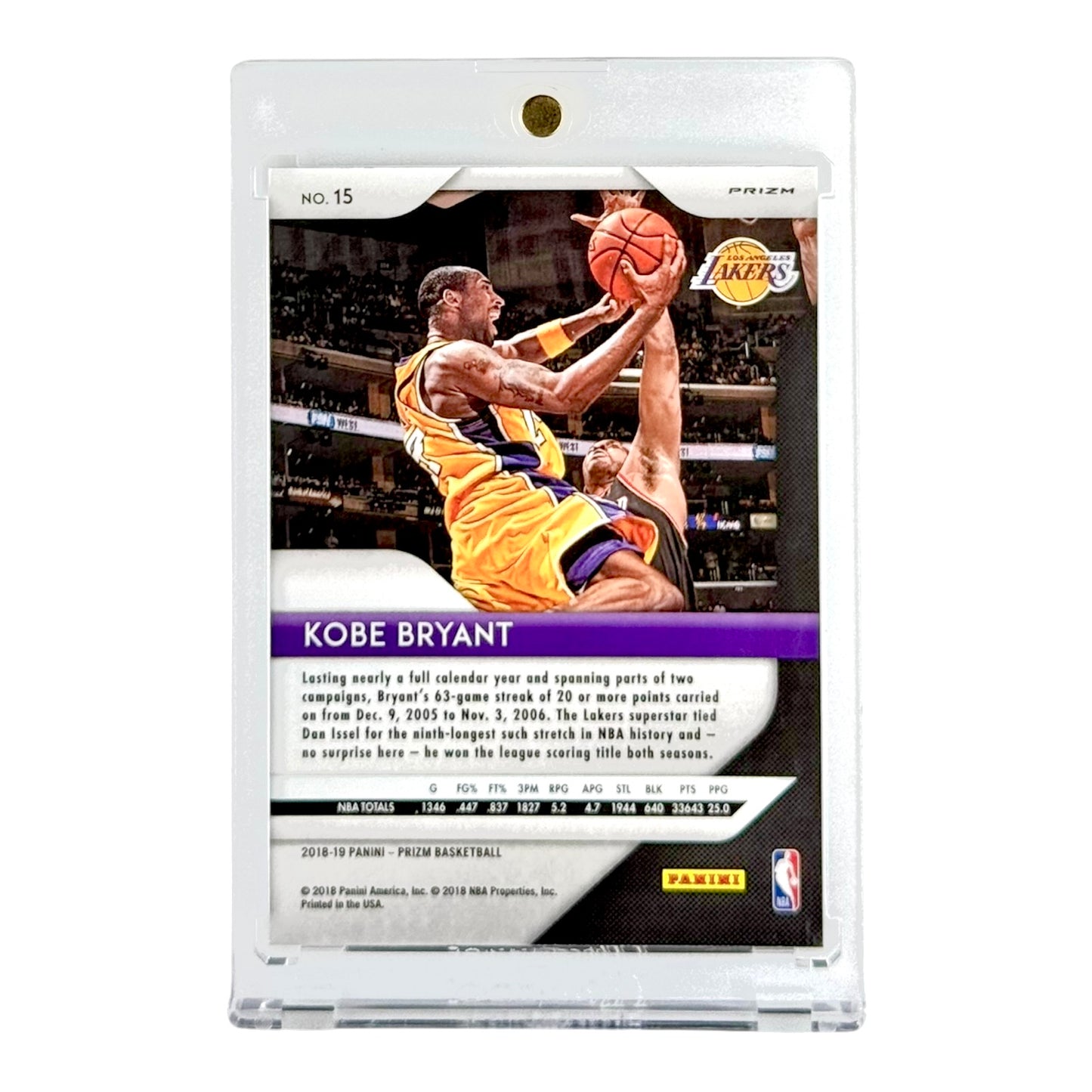 Kobe Bryant 2018-19 Panini Prizm Silver #15