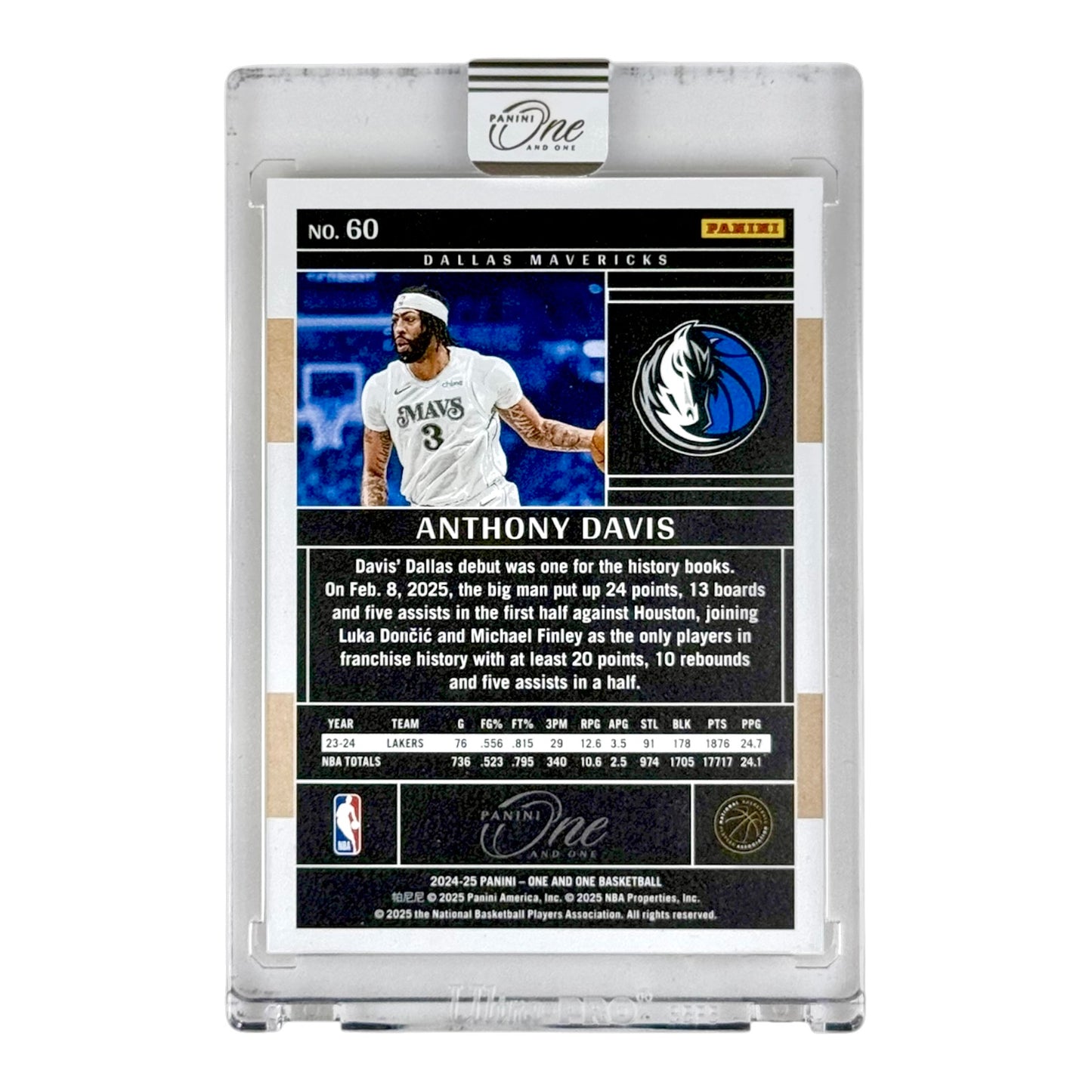 Anthony Davis 2024-25 One & One Gold 05/10 #60