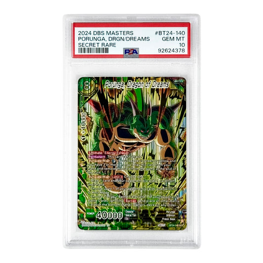Porunga Dragon of Dreams 2024 Dragonball Super Card Game SCR BT-24-140 PSA 10