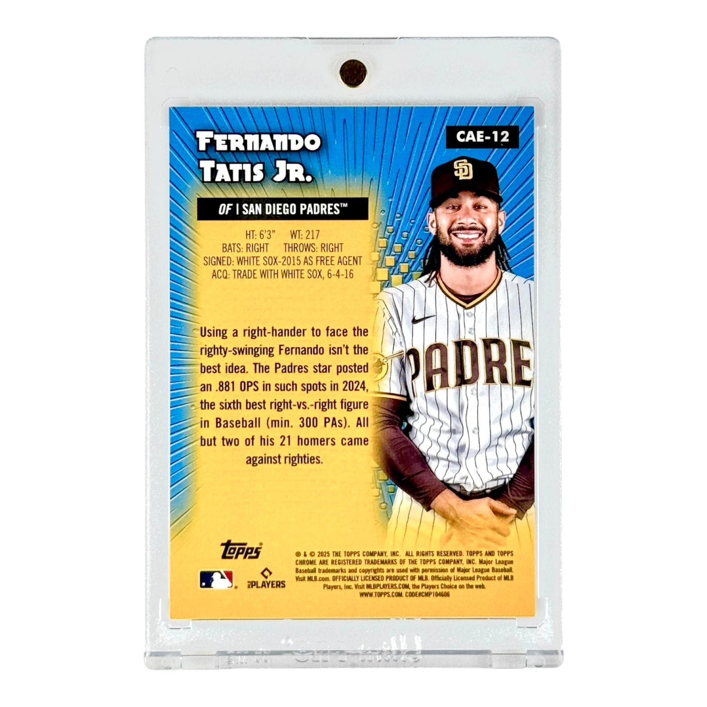 Fernando Tatis Jr. 2025 Topps Chrome Baseball All Etch 01/10 #Cae 12