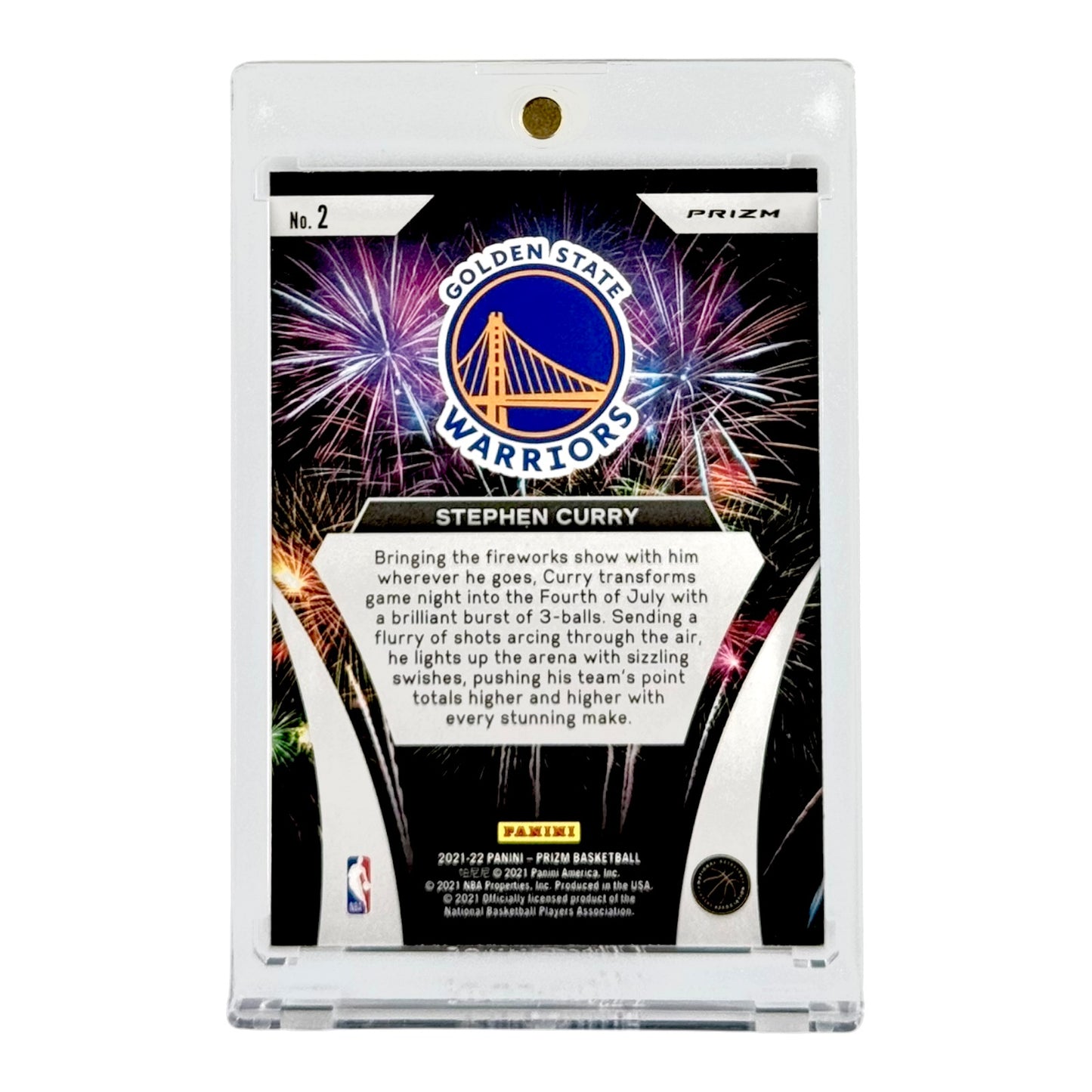 Stephen Curry 2021-22 Panini Prizm Fireworks Hyper #2