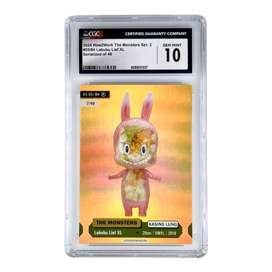 Labubu 2024 How2work The Monsters Series 2 Trading Card 7/49 #55 CGC 10
