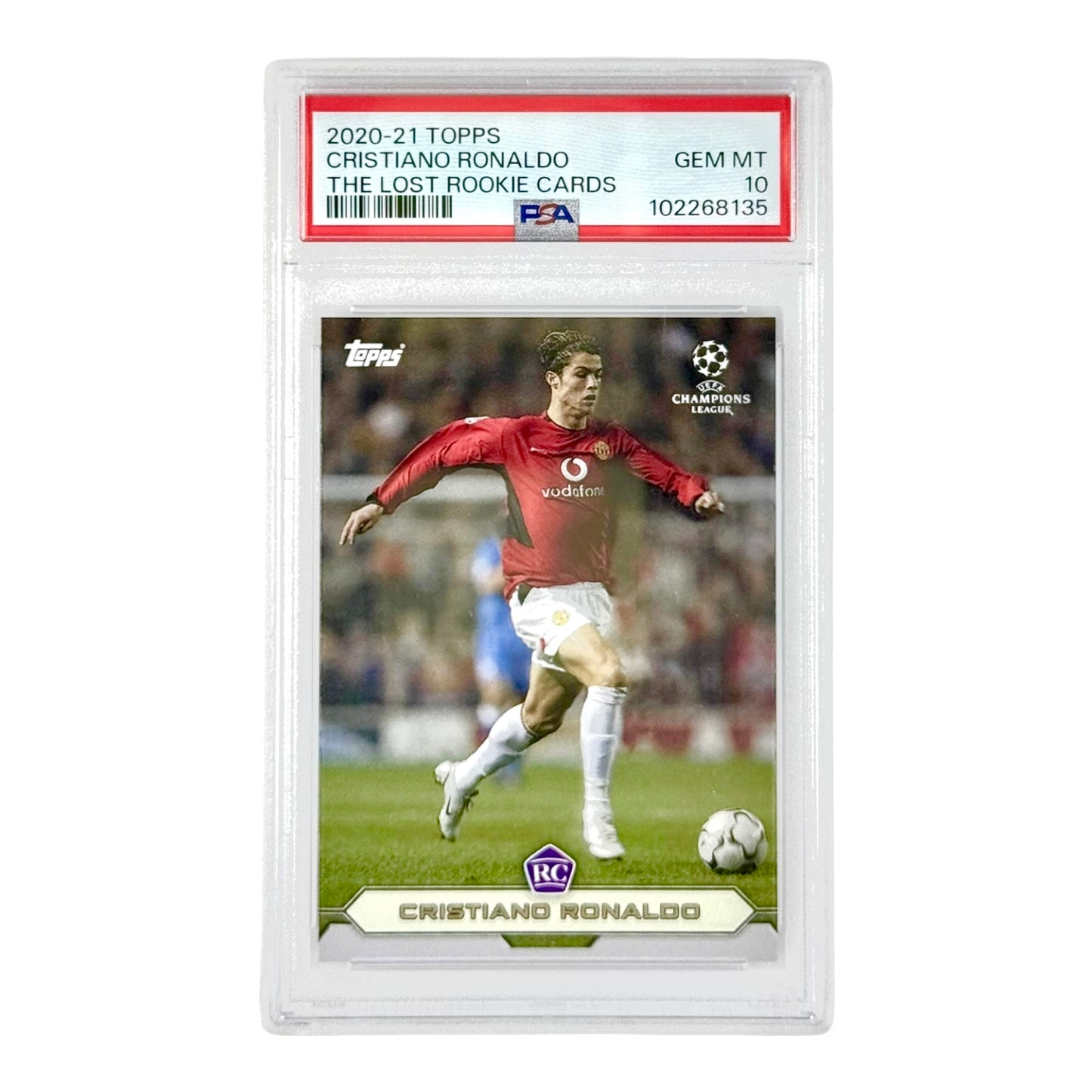 Cristiano Ronaldo 2020-21 Topps The Lost Rookie Card PSA 10