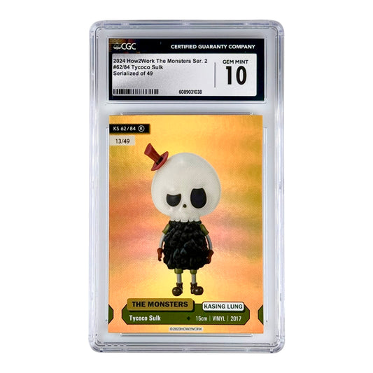 Labubu 2024 How2work The Monsters Series 2 Trading Card 13/49 #62 CGC 10