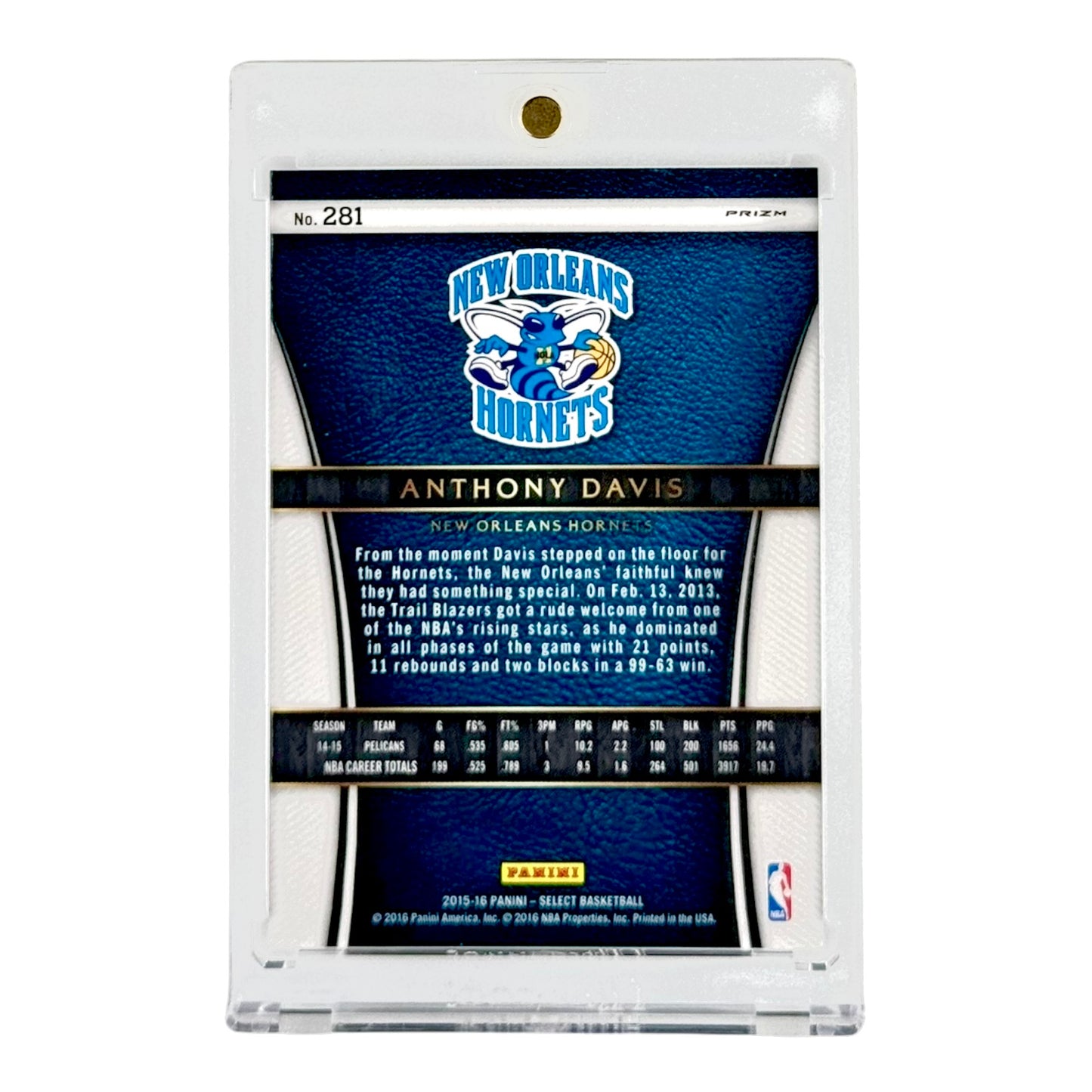 Anthony Davis 2015-16 Panini Select Silver #281