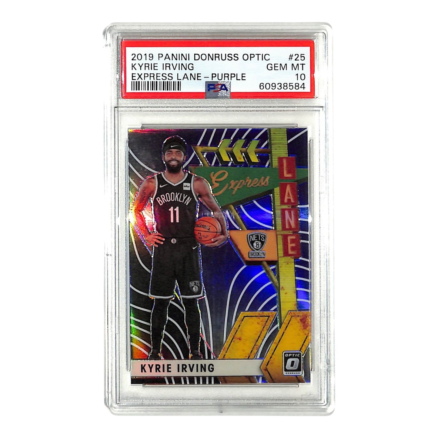 Kyrie Irving 2019-20 Donruss Optic Express Lane Purple #25 PSA 10