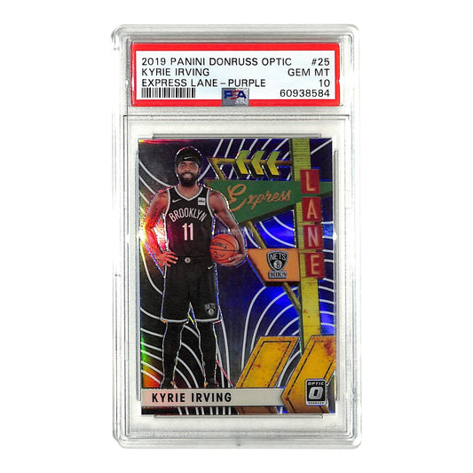 Kyrie Irving 2019-20 Donruss Optic Express Lane Purple #25 PSA 10