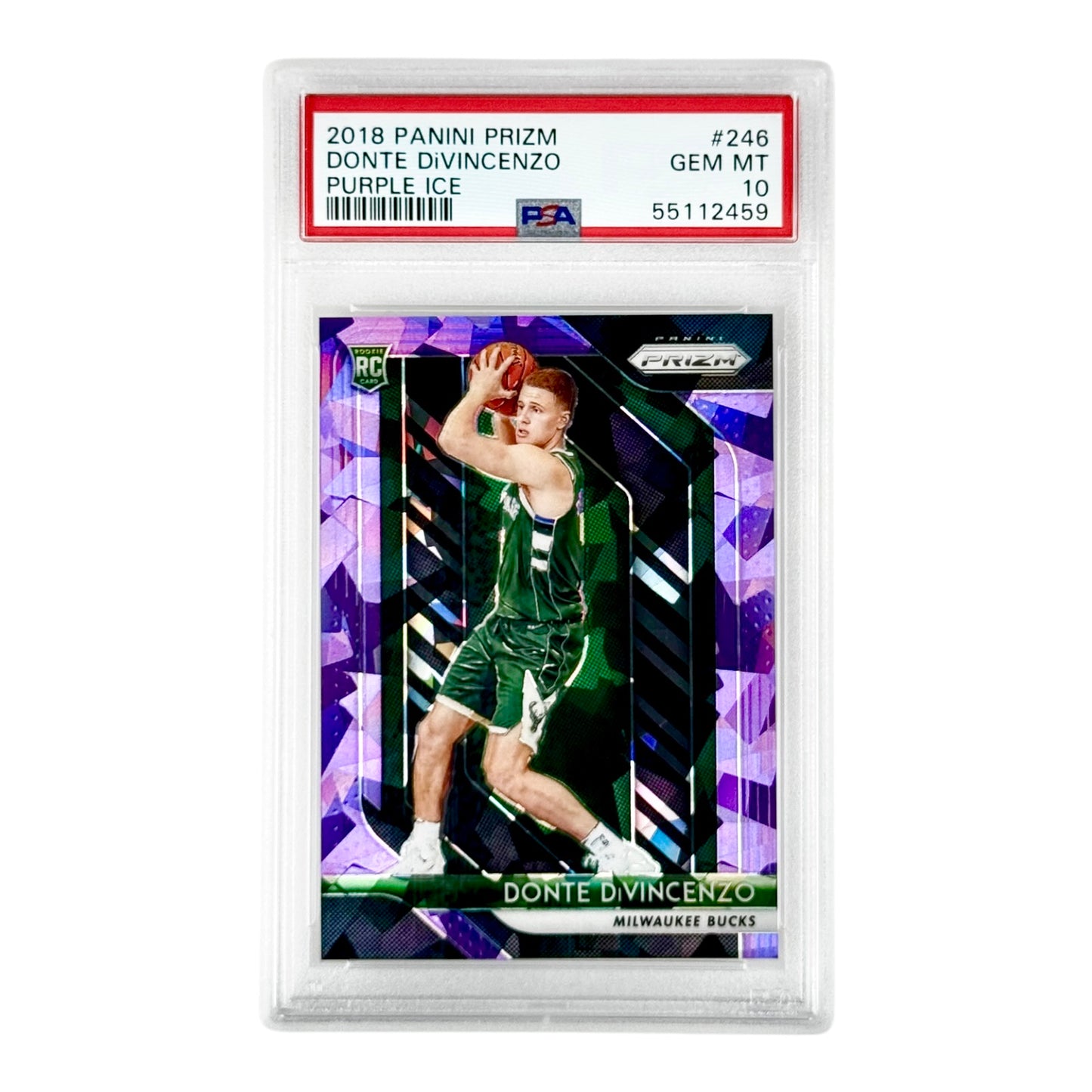 Donte Divincenzo 2018-19 Prizm Purple Ice 013/149 #246 PSA 10