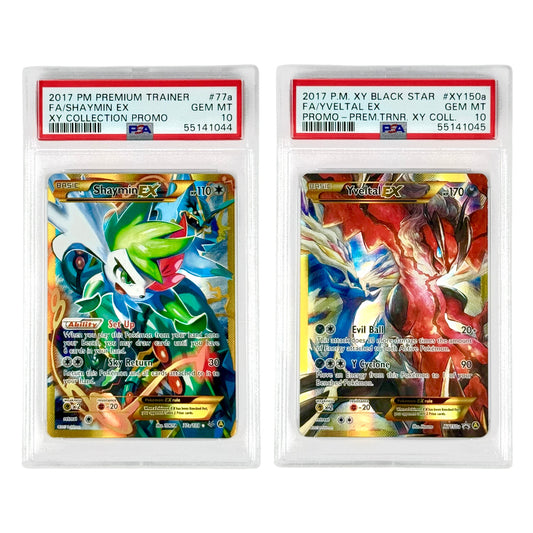 Set of 2 2017 Pokemon English XY Premium Trainer Collection Promo #77a #150a PSA 10