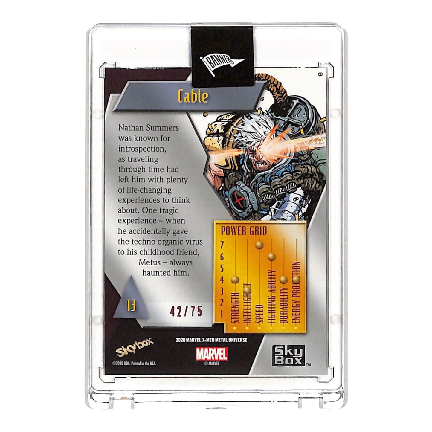 Cable 2020 Skybox Marvel X-men Metal Universe 42/75 #13