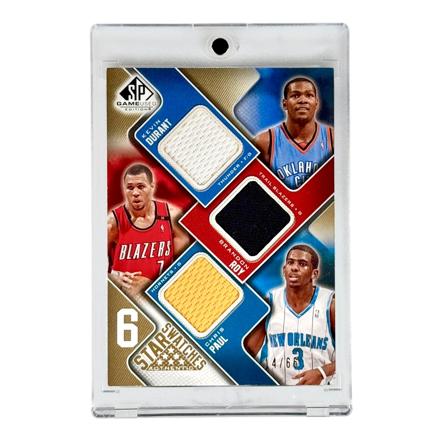 Lebron James/Kevin Durant Upper Deck SP Game Used Edition 6 Star Swatches Jersey