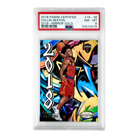 Collin Sexton 2018-19 Certified Mirror Gold 1/10 Rookie RC #18-38 PSA 8
