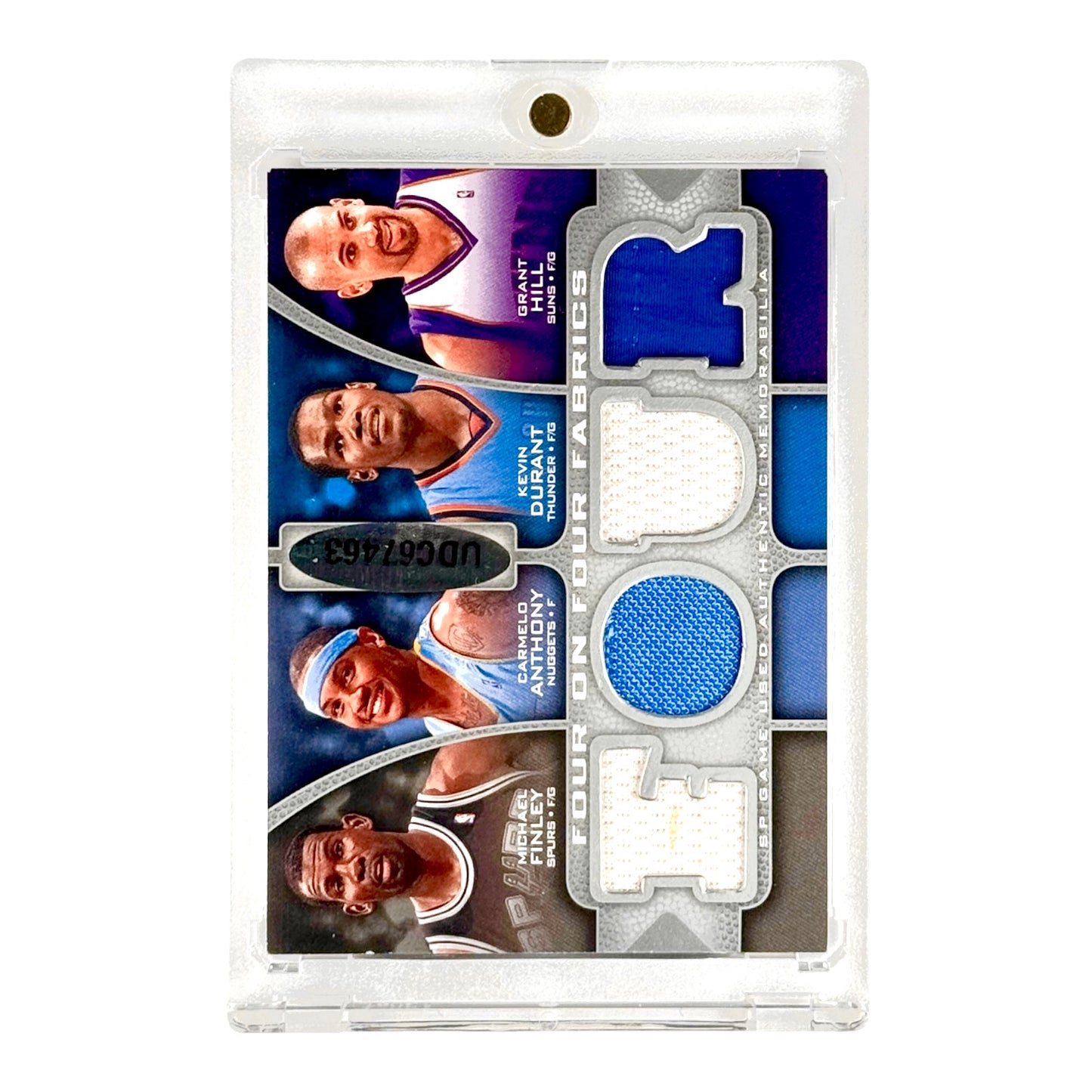 Kevin Durant/Carmelo Anthony Upper Deck SP Game Used Edition Four on Four Fabrics Jersey 15/99