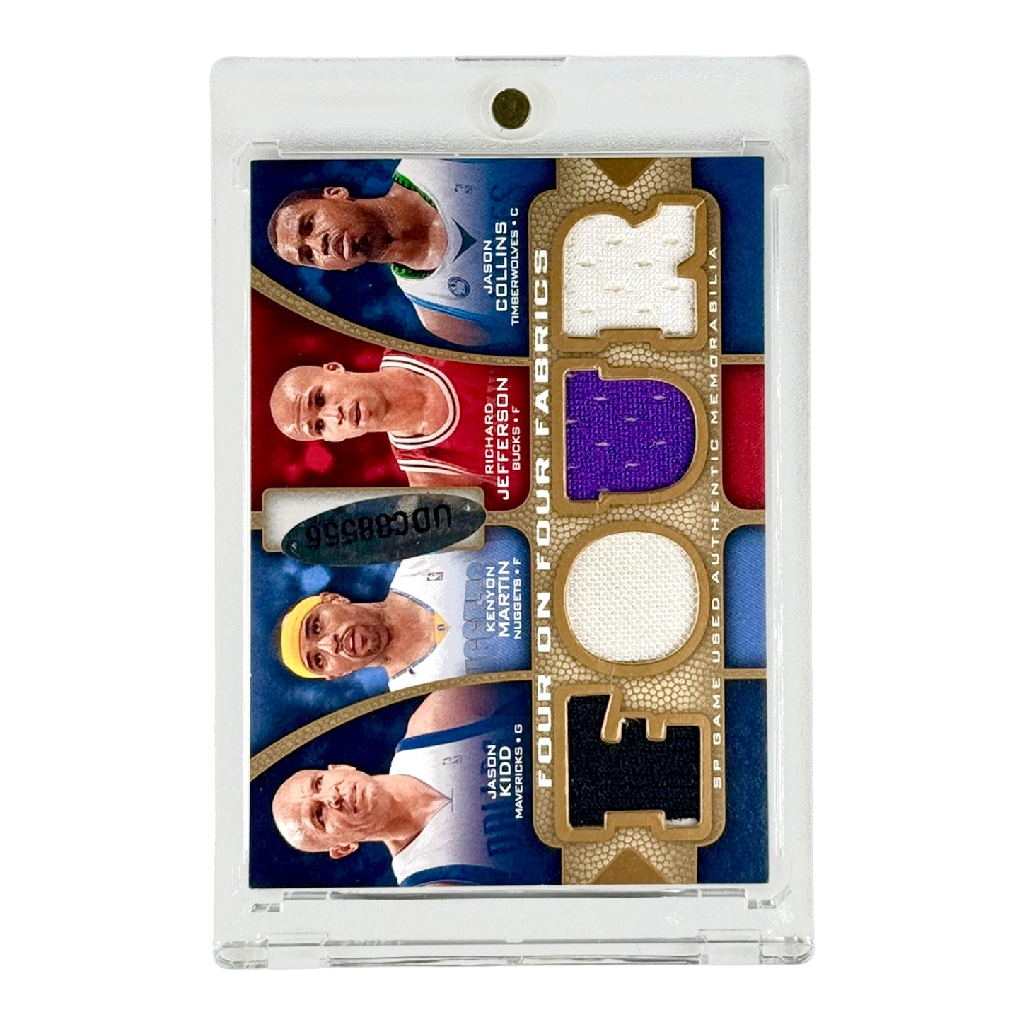 Tim Duncan/Tony Parker Upper Deck SP Game Used Edition Four on Four Fabrics Jersey 56/65