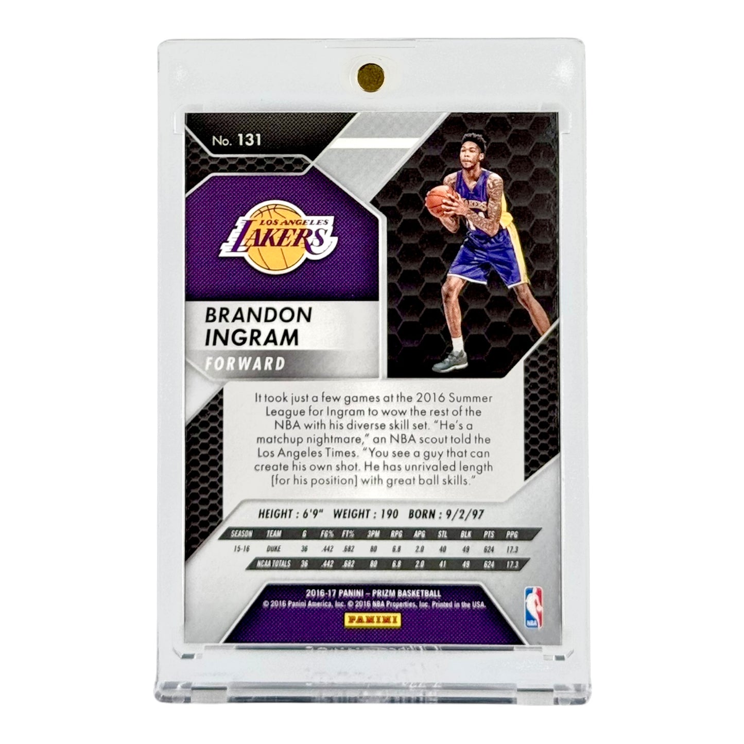 Brandon Ingram 2016-17 Panini Prizm Rookie RC #131
