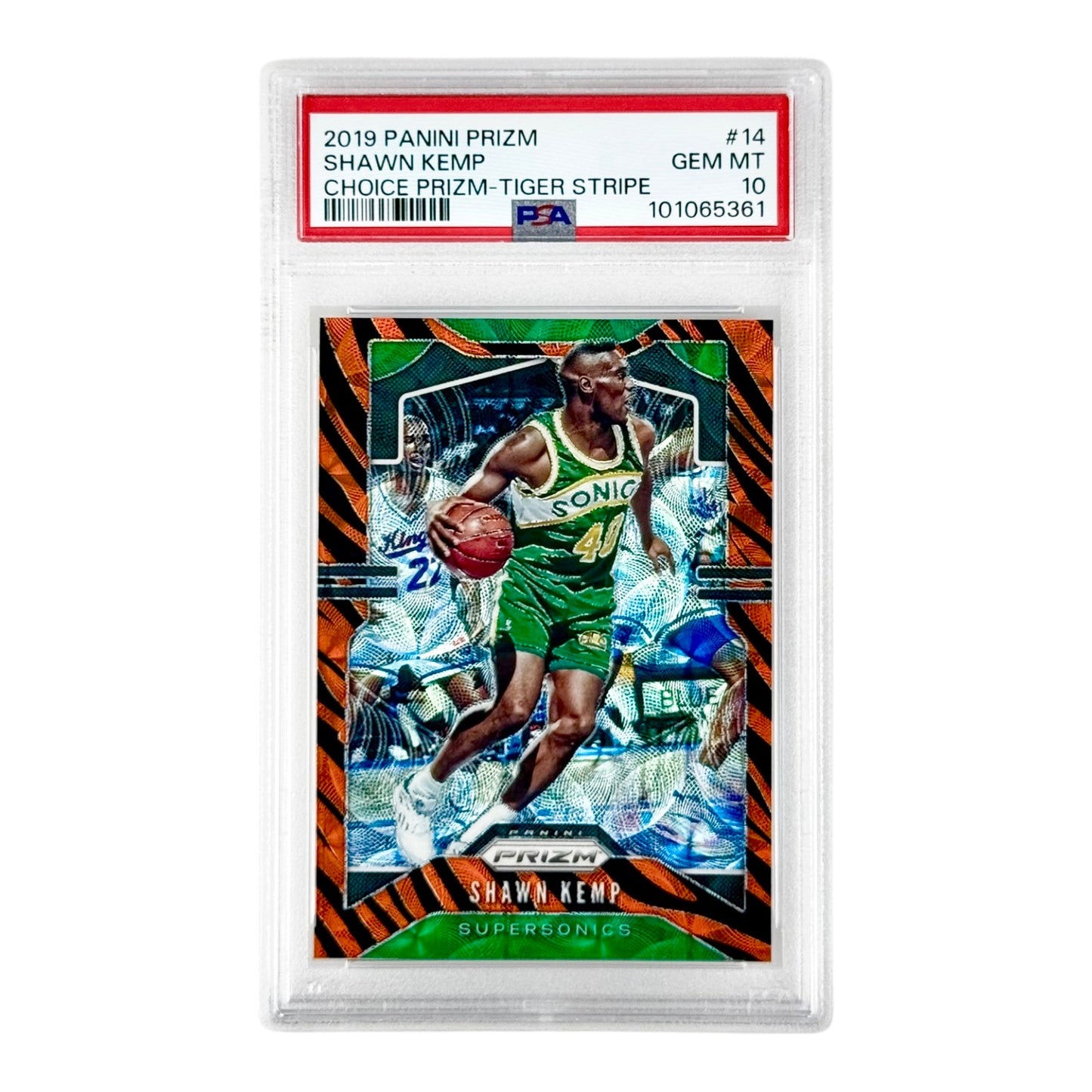 Shawn Kemp 2019-20 Prizm Choice Tiger Stripe #14 PSA 10