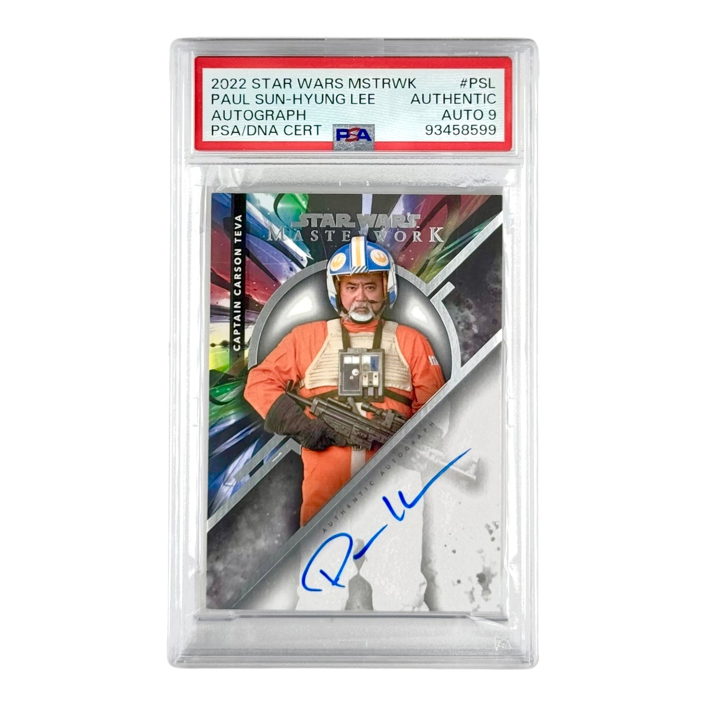 Paul Sun-Hyung Lee 2022 Topps Star Wars Masterwork Auto #PSL PSA Auto 9