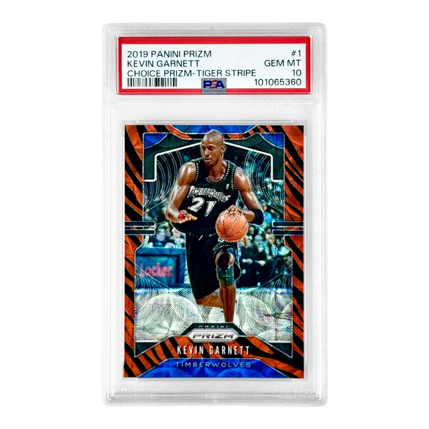 Kevin Garnett 2019-20 Prizm Choice Tiger Stripe #1 PSA 10
