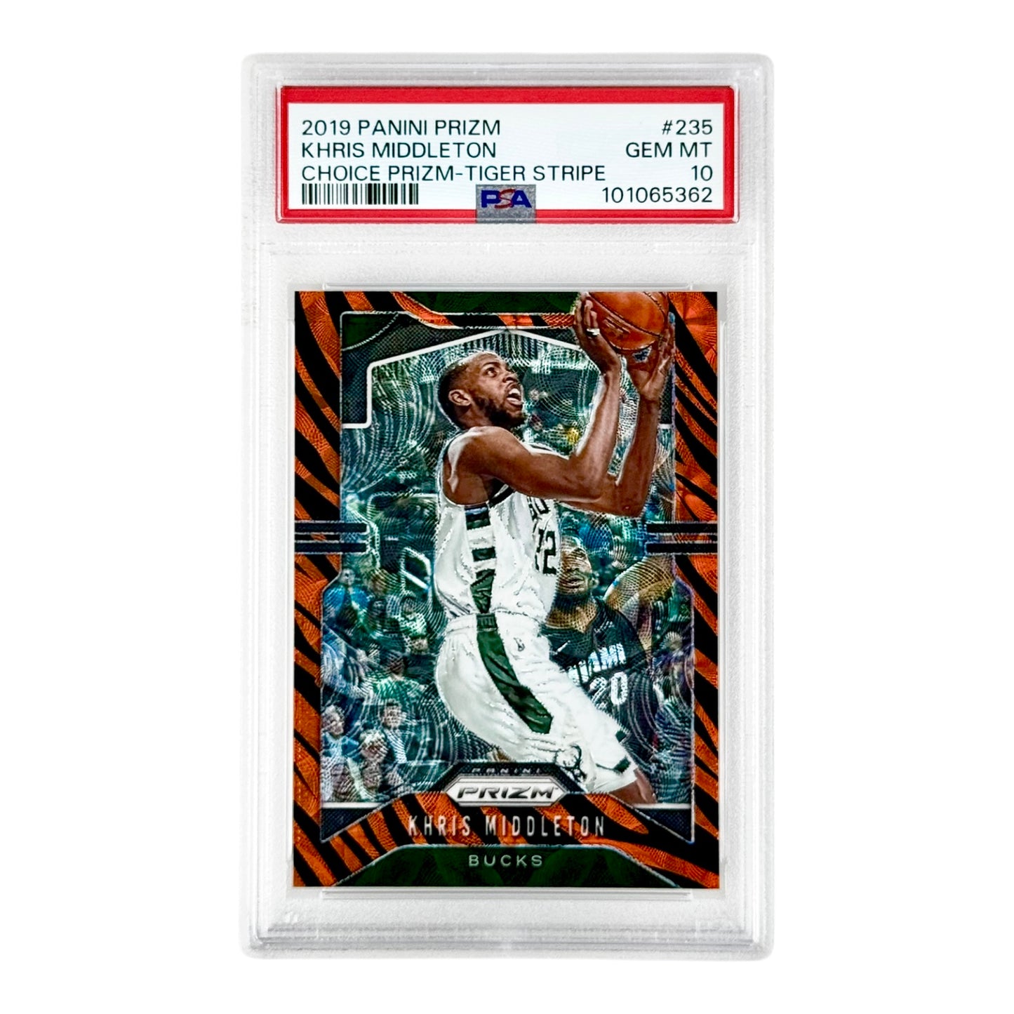 Khris Middleton 2019-20 Prizm Choice Tiger Stripe #235 PSA 10