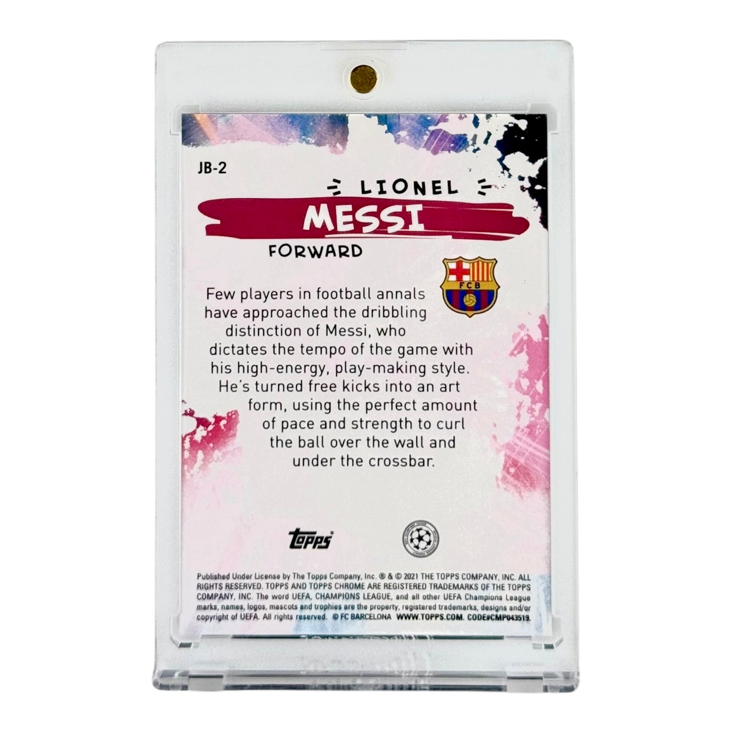 Lionel Messi 2021 Topps Chrome Champions League Joga Bonito #JB-2
