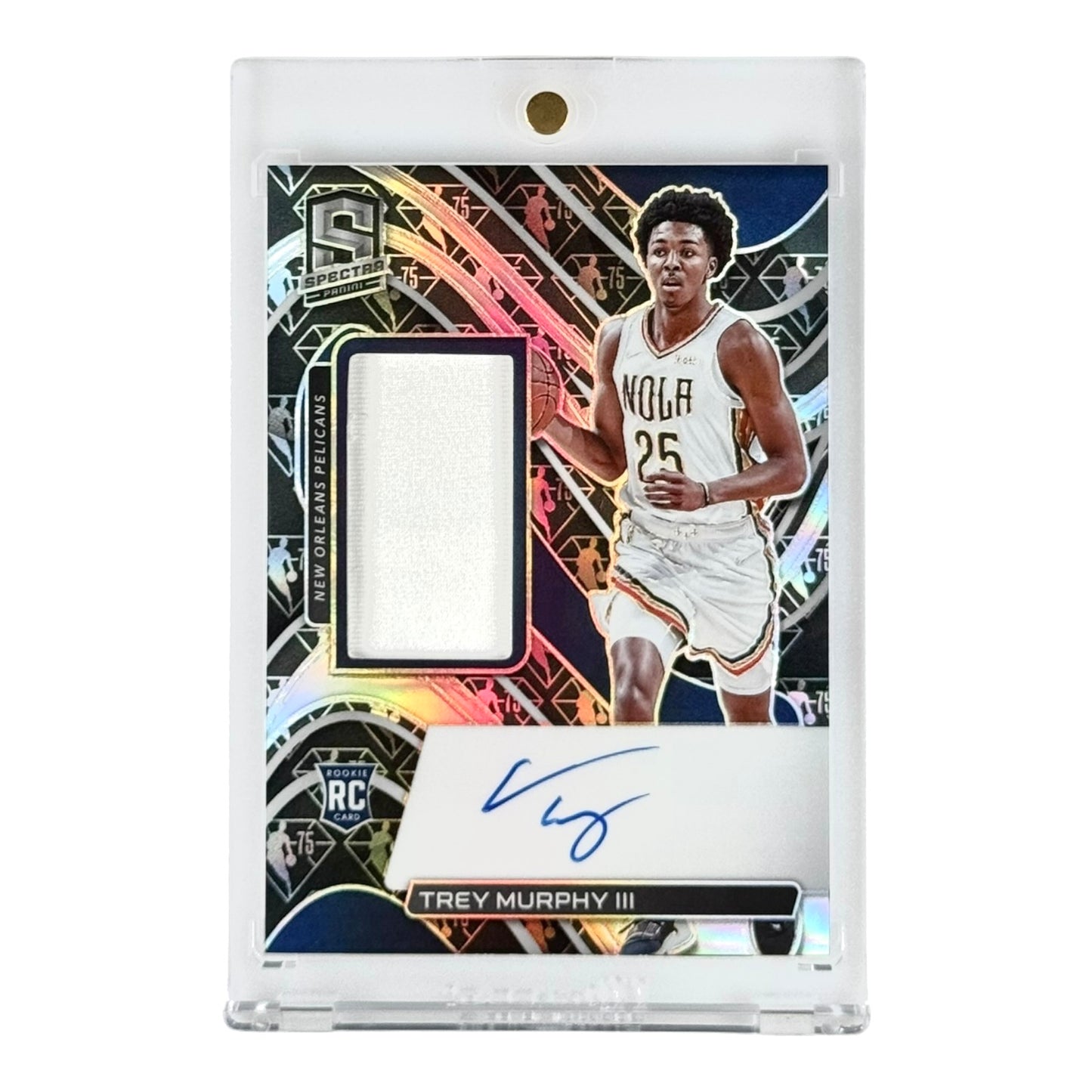 Trey Murphy III 2021-22 Spectra RPA NBA 75th Anniversary Edition Jersey Auto Rookie RC 34/75 #211