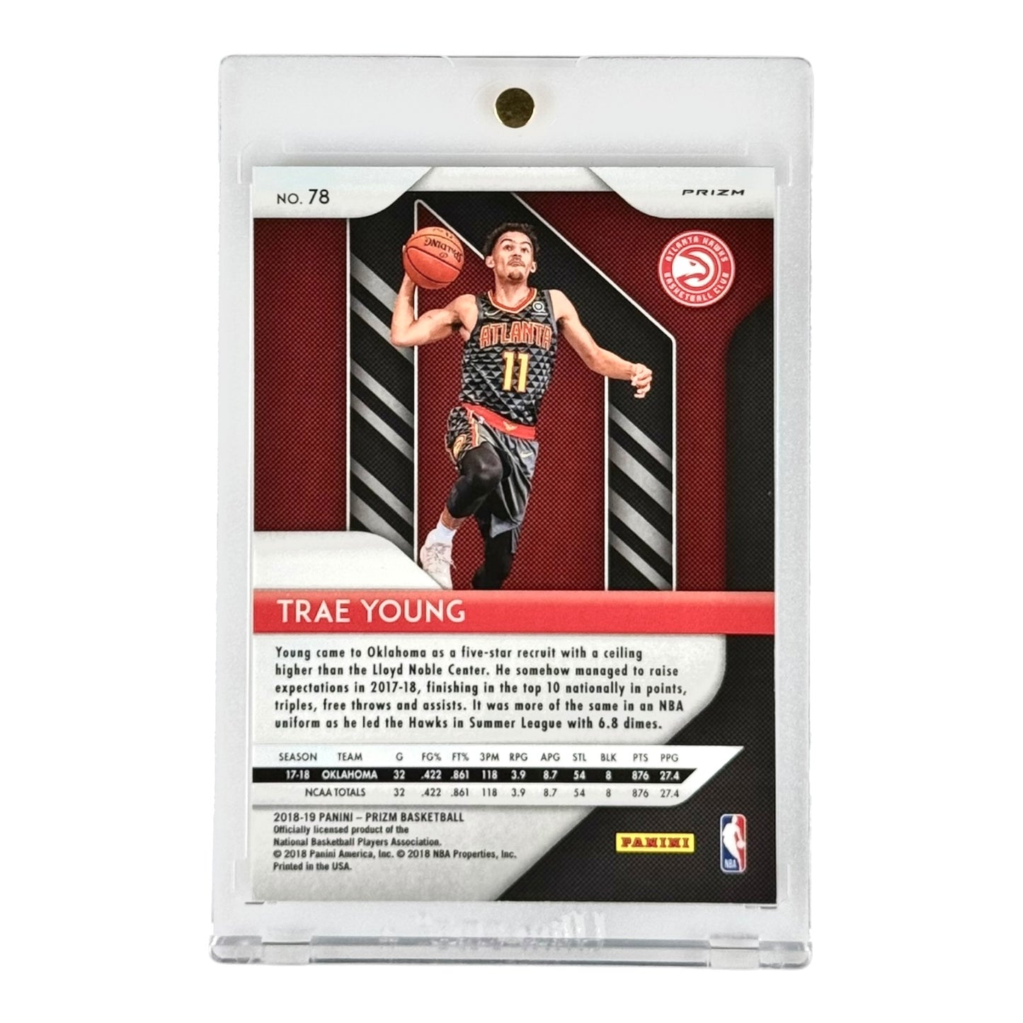 Trae Young 2018-19 Prizm Silver Rookie RC #78