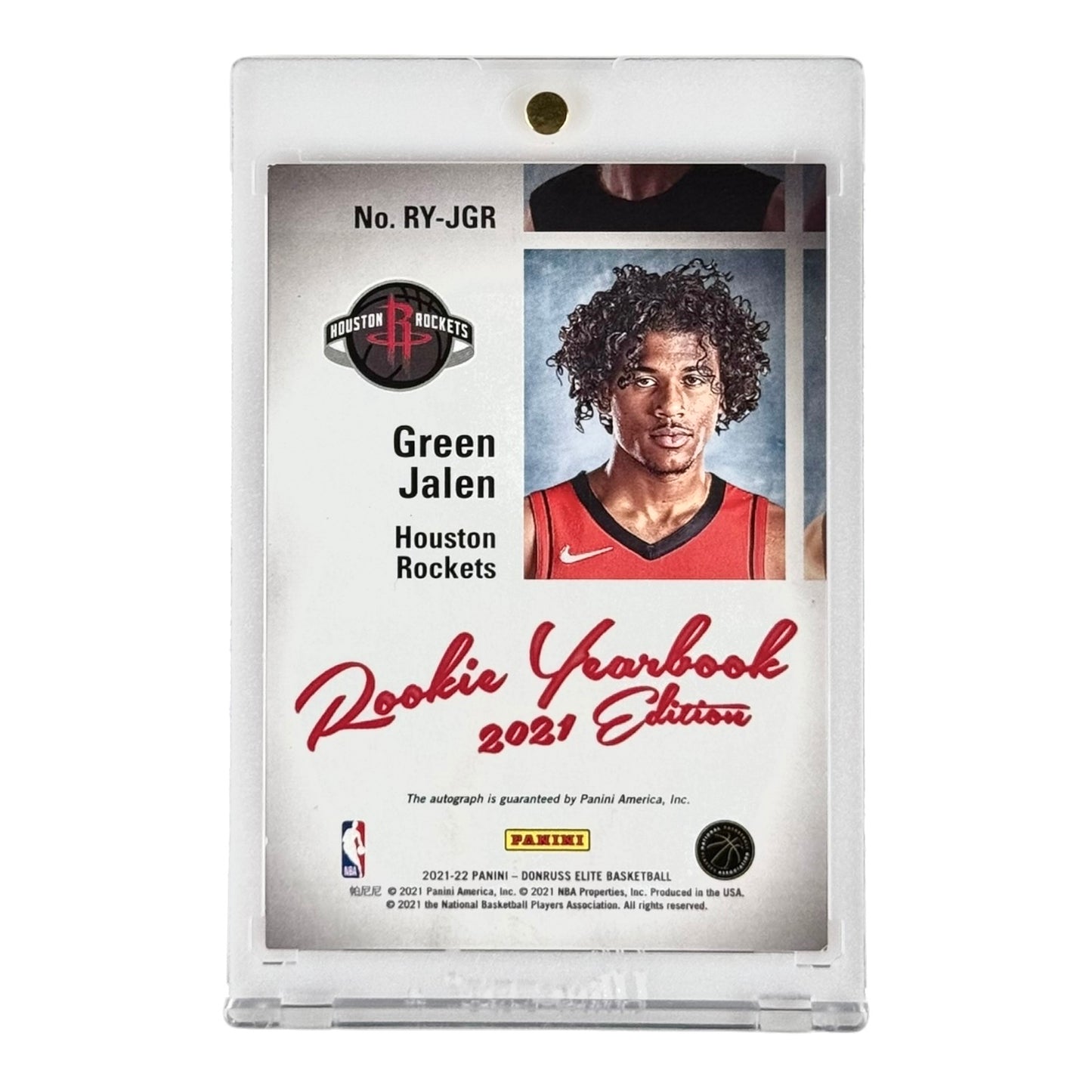 Jalen Green 2021-22 Elite Yearbook Auto Rookie RC 01/10 #RY-JGR