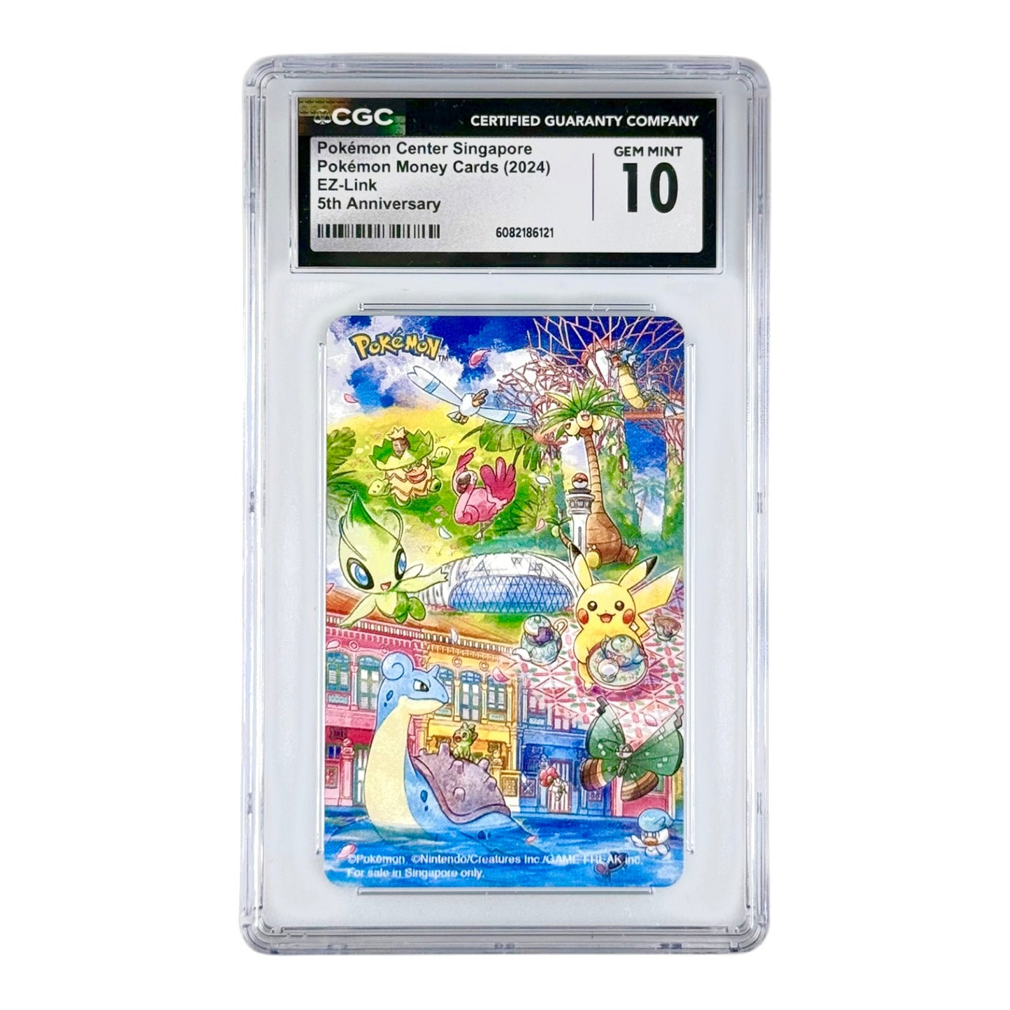 Pokemon Center Singapore 2024 EZ Link Card 5th Anniversary CGC 10