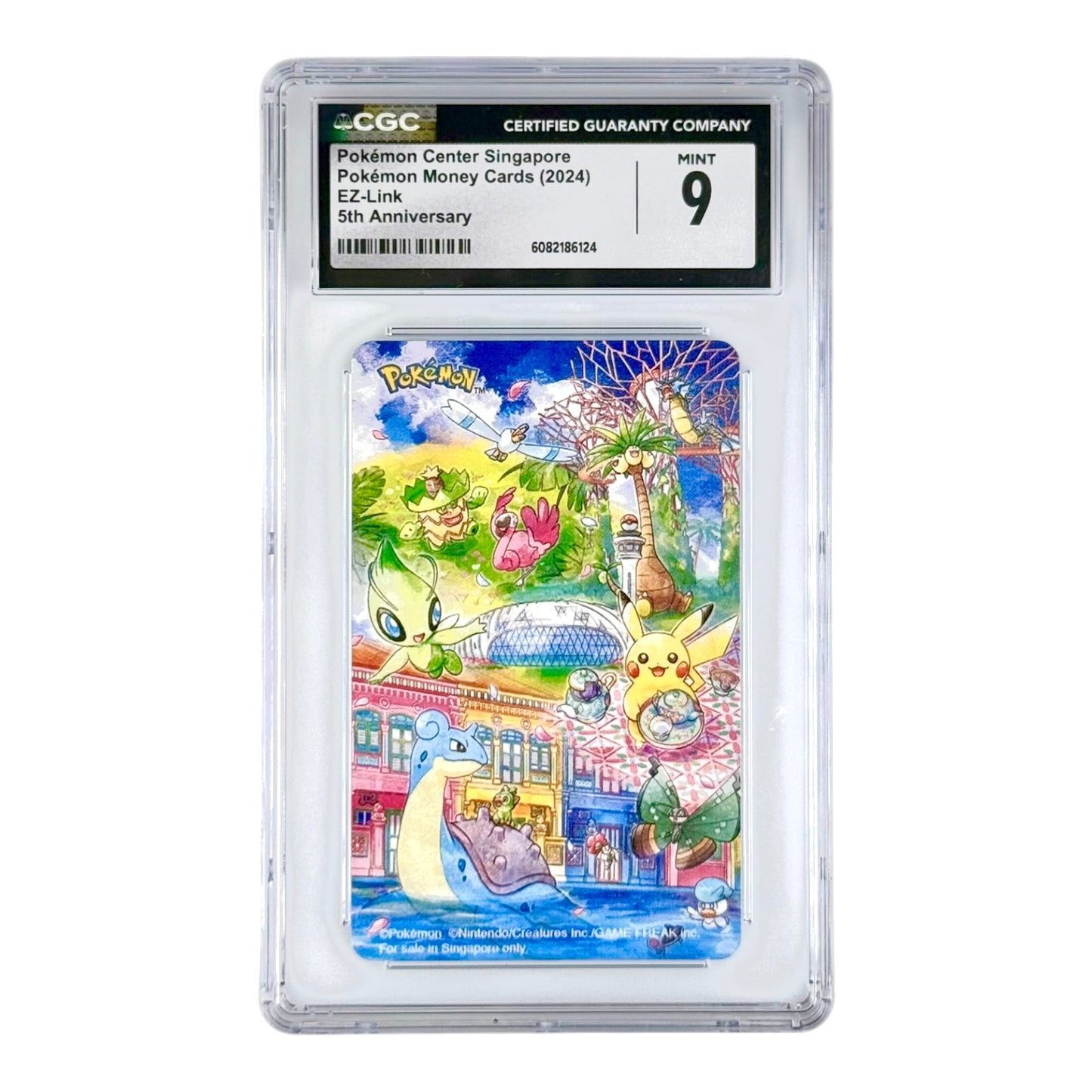 Pokemon Center Singapore 2024 EZ Link Card 5th Anniversary CGC 9