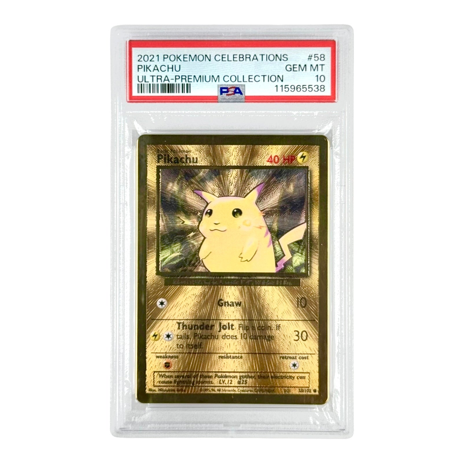 Pikachu 2021 Pokemon Celebration Ultra Premium Collection Metal Gold # Yamacardo Pikachu 2021 Pokemon Celebration Ultra Premium Collection Metal Gold # Yamacardo