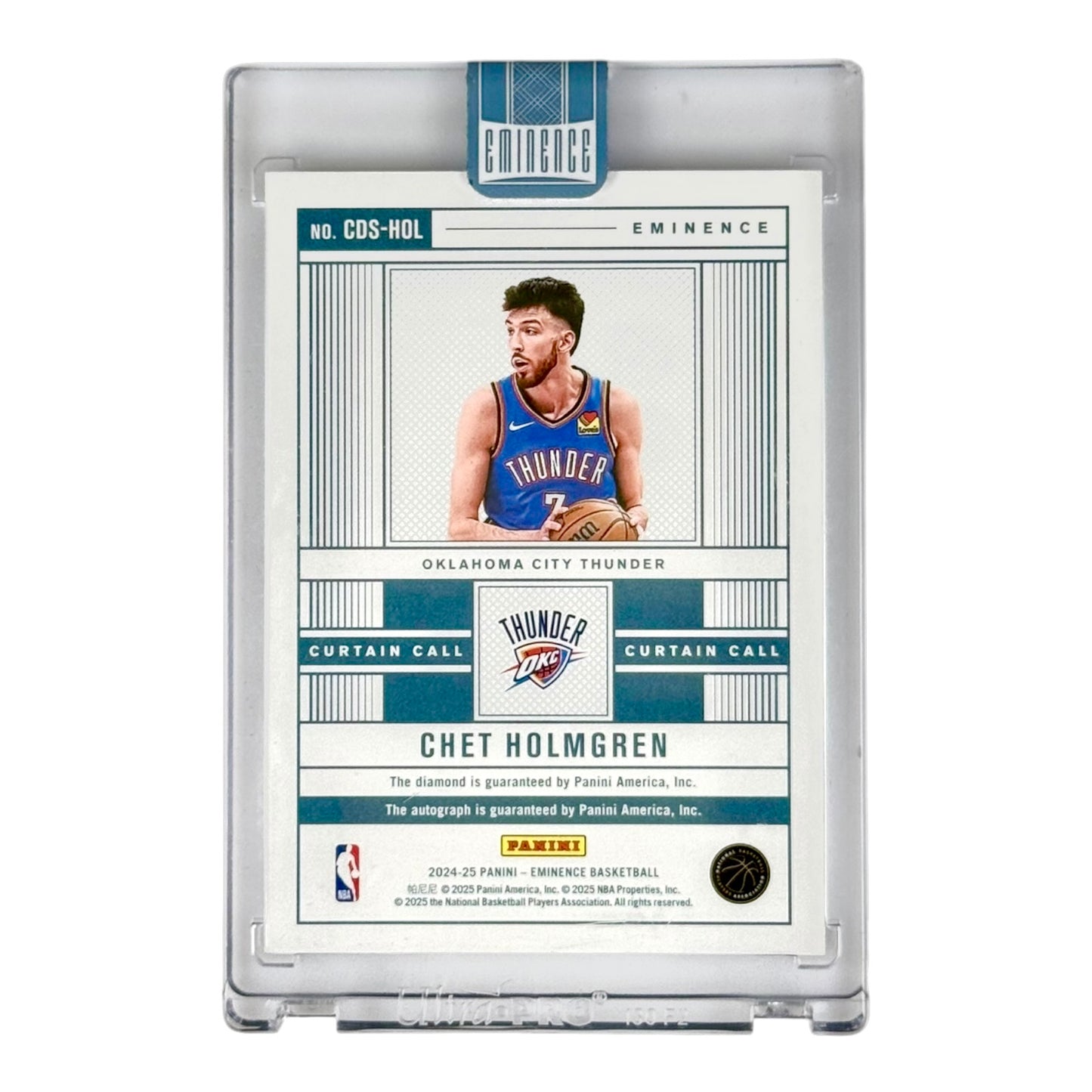Chet Holmgren 2024-25 Eminence Curtain Call Auto 07/10 #CDS-HOL